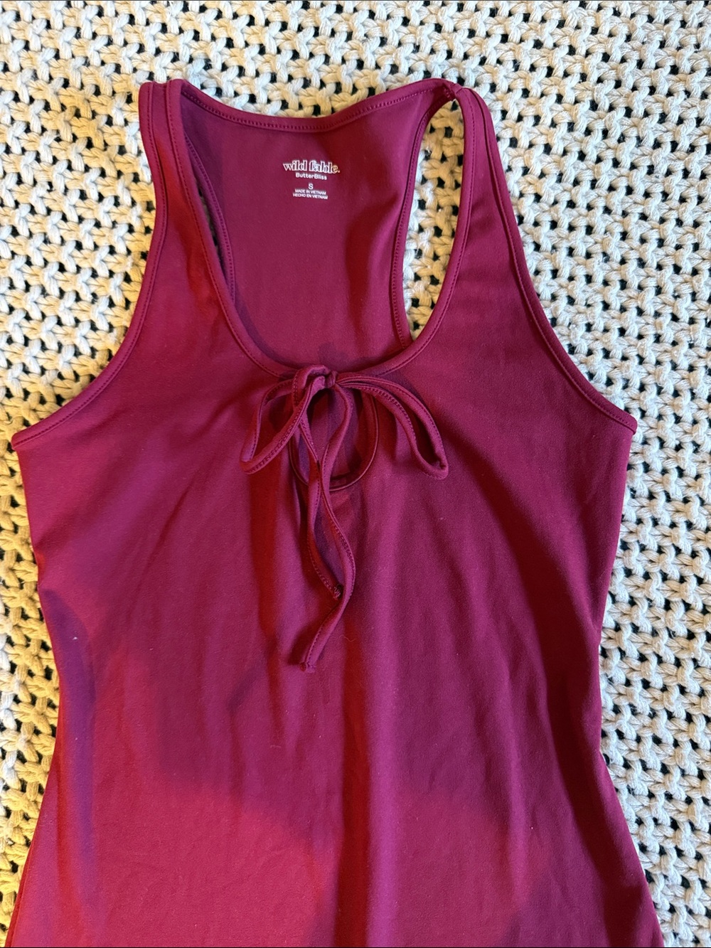 wild fable Raspberry Racerback Tie-Front Maxi Dress - Picture 2 of 5
